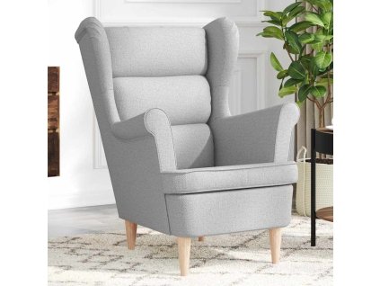 Křeslo obláčkově šedé 74 x 84 x 100 cm textil 4016905