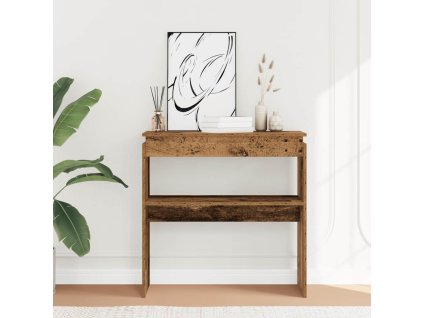 Konzolový stolek old wood 80 x 30 x 80 cm kompozitní dřevo 856624