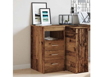 Komoda se zásuvkami old wood 40 x 50 x 76 cm kompozitní dřevo 856004
