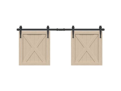 Kování pro posuvné dveře skříně 122 cm uhlíková ocel 4009682