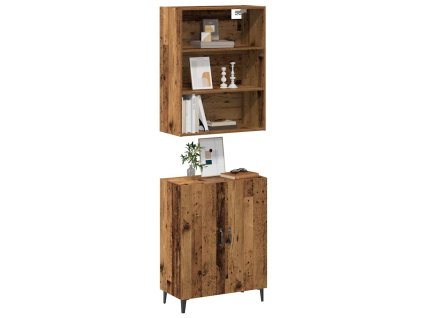 Příborník se nástěnná skříňka old wood kompozitní dřevo 3329223