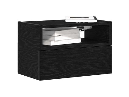Nástěnné noční stolky 2 ks černé 45x26x28,5 cm 858599