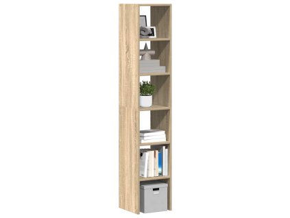 Stohovatelné knihovny 2 ks dub sonoma 30x30x80 cm kompozit 858808
