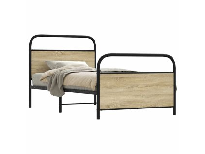 Rám postele bez matrace 100x190 cm dub sonoma kompozitní dřevo 4100270
