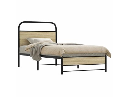 Rám postele bez matrace 80x200 cm dub sonoma kompozitní dřevo 4100419