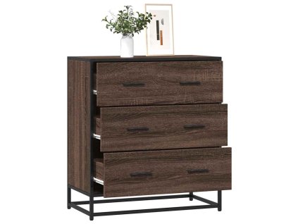 Příborník hnědý dub 68 x 35 x 76 cm kompozitní dřevo a kov 848973