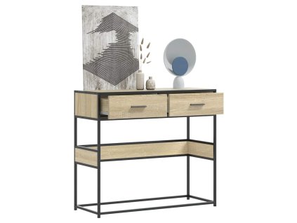 Konzolový stolek dub sonoma 90x35x80 cm kompozitní dřevo 849175