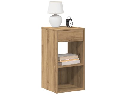 Noční stolky se zásuvkou 2 ks dub artisan 35x34x66,5 cm 858730