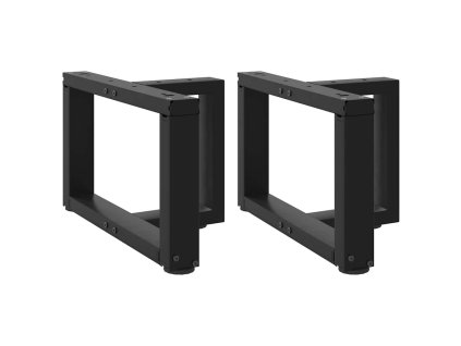Nohy konferenčního stolku ve tvaru T, 2 ks, černé, 50 x 25 x (30-31) cm, ocel 4013008