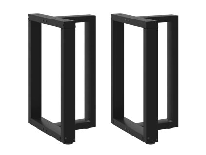 Nohy k jídelnímu stolu ve tvaru T, 2 ks, černé, 50 x 35 x (72-73) cm, ocel 4013048