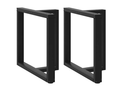 Nohy k jídelnímu stolu ve tvaru T, 2 ks, černé, 80 x 35 x (72-73) cm, ocel 4013060