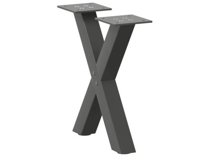 Nohy konferenčního stolku ve tvaru X, 2 ks, antracitové, 30 x (30-31) cm, ocel 4012870