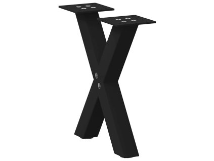 Nohy konferenčního stolku ve tvaru X, 2 ks, černé, 37 x (30-31) cm, ocel 4012872