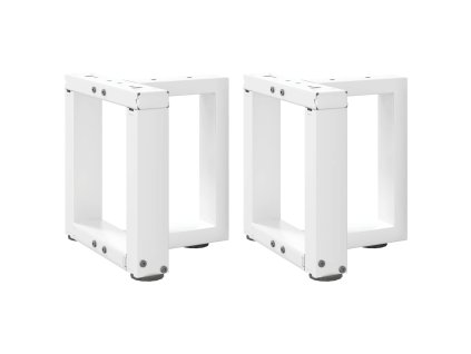 Nohy konferenčního stolku ve tvaru T, 2 ks, bílé, 30 x 25 x (30-31) cm, ocel 4013001