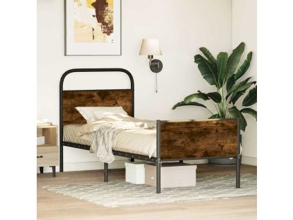 Rám postele bez matrace 75x190 cm dub sonoma kompozitní dřevo 4100382