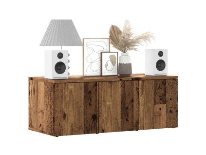 TV stolek starého dřeva 80 x 34 x 30 cm dřevotříska 856012