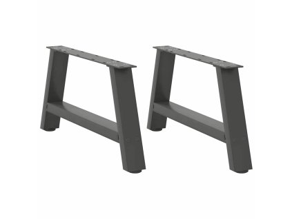 Nohy konferenčního stolku ve tvaru A, 2 ks, antracitové, 70 x (30-31) cm, ocel 4012826
