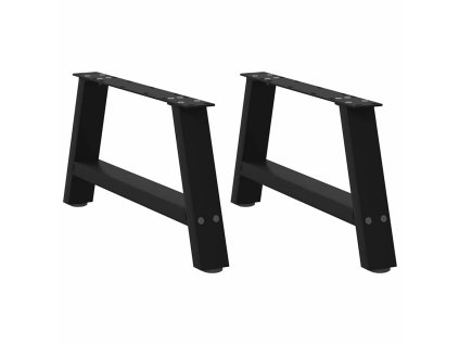 Nohy konferenčního stolku ve tvaru A, 2 ks, černé, 70 x (30-31) cm, ocel 4012824