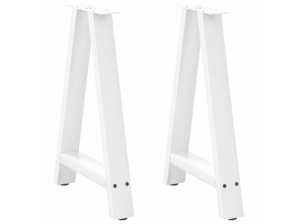Nohy k jídelnímu stolu ve tvaru A, 2 ks, bílé, 50 x (72-73) cm, ocel 4012845