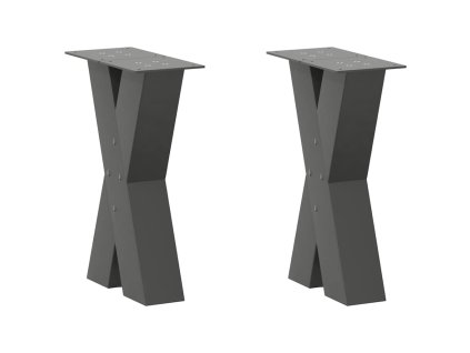 Nohy konferenčního stolku ve tvaru X, 2 ks, antracitové, 38 x (42-43) cm, ocel 4012954