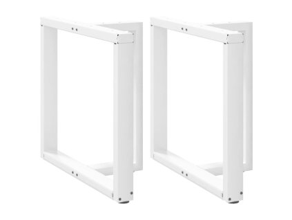 Nohy k jídelnímu stolu ve tvaru T, 2 ks, bílé, 70 x 35 x (72-73) cm, ocel 4013057
