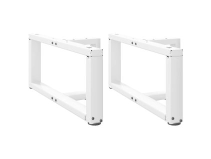 Nohy konferenčního stolku ve tvaru T, 2 ks, bílé, 70 x 25 x (30-31) cm, ocel 4013017