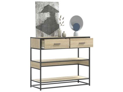 Konzolový stolek dub sonoma 90x35x80 cm kompozitní dřevo 849180
