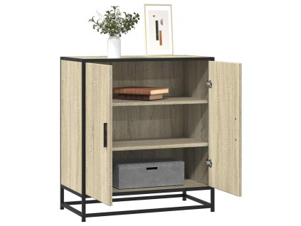 Příborník dub sonoma 68 x 35 x 76 cm kompozitní dřevo a kov 848965