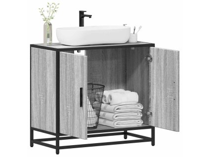 Koupelnová skříňka pod umyvadlo šedá sonoma 65x33x60cm kompozit 849267