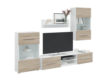 5dílná TV stolky s LED osvětlením dub sonoma kompozit 3324231