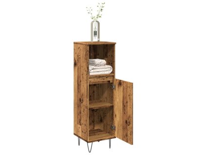 Koupelnová skříňka old wood 30 x 30 x 100 cm kompozitní dřevo 857208