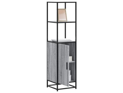 Skříň highboard šedá sonoma 35,5x35x139 cm kompozit a kov 849047