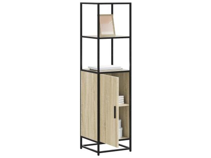 Skříň highboard dub sonoma 35,5x35x139 cm kompozit a kov 849045