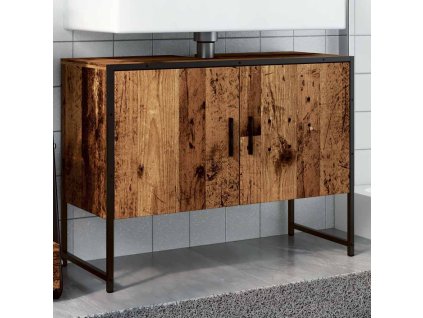 Koupelnová skříňka pod umyvadlo old wood 80x33x60 cm kompozit 857704