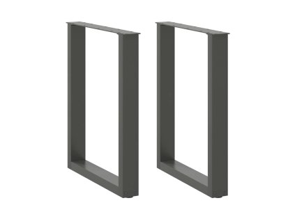 Nohy k jídelnímu stolu ve tvaru U, 2 ks, antracitové, 70 x (72-73) cm, ocel 4013186