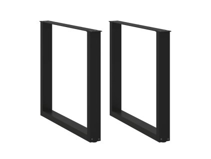 Nohy k jídelnímu stolu ve tvaru U, 2 ks, černé, 90 x (72-73) cm, ocel 4013192