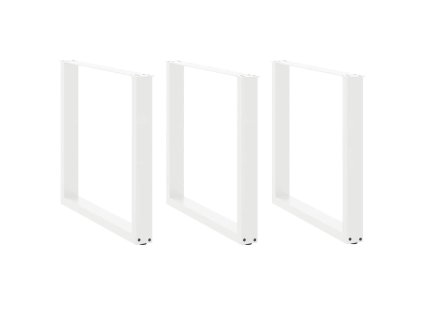 Nohy k jídelnímu stolu ve tvaru U, 3 ks, bílé, 90 x (72-73) cm, ocel 4013209