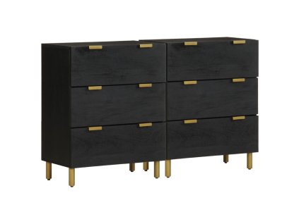 Příborníky 2 ks černé 60 x 33 x 75 cm kompozitní dřevo 3309992