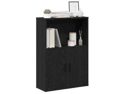 Knihovna černý dub 60x24x85 cm kompozitní dřevo 860410