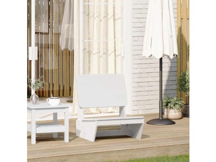 Zahradní židle bílá 60x64x70,5 cm masivní borové dřevo 859308