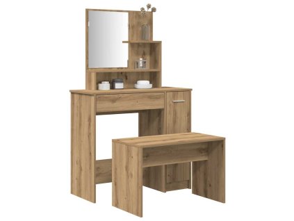 sada toaletního stolku dub artisan kompozitní dřevo 3329192