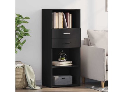 Skříň highboard černá 50 x 42,5 x 124 cm kompozitní dřevo 846174