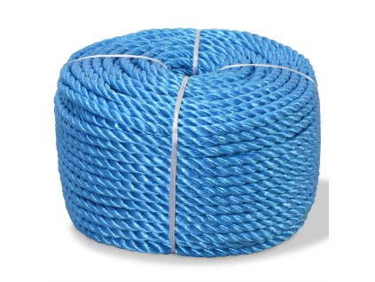 Kroucené lano z polypropylenu 16 mm 100 m modré 143850