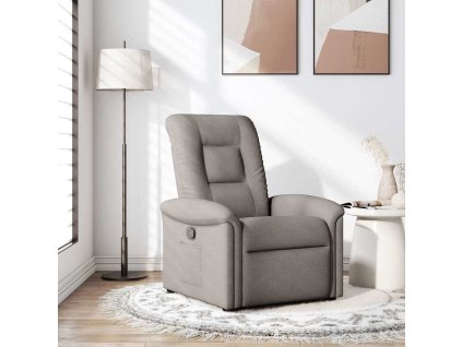 Polohovací křeslo taupe textil 4015623