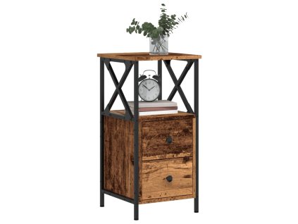 Noční stolek old wood 34 x 35,5 x 70 cm kompozitní dřevo 857250
