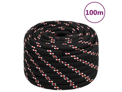 Lodní lano černé 20 mm 100 m polypropylen 152369