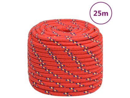 Lodní lano červené 16 mm 25 m polypropylen 152413