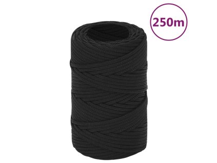 Lodní lano celočerné 2 mm 250 m polypropylen 152479