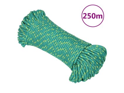 Lodní lano zelené 4 mm 250 m polypropylen 152701