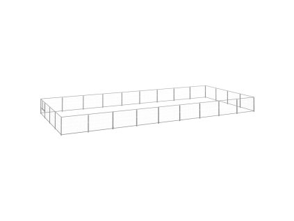 Psí kotec stříbrný 36 m² ocel 3082155
